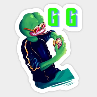 Pepe the frog, GG, gaming and chilling Sticker